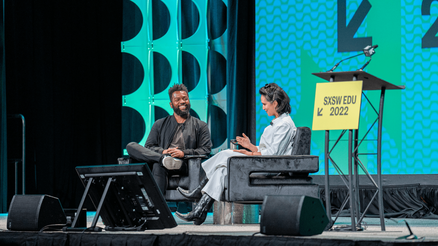 Priya Parker & Baratunde Thurston - SXSW EDU 2022 - Photo by Bob Johnson